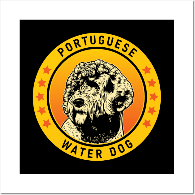 Portuguese Water Dog Portrait Wall Art by millersye